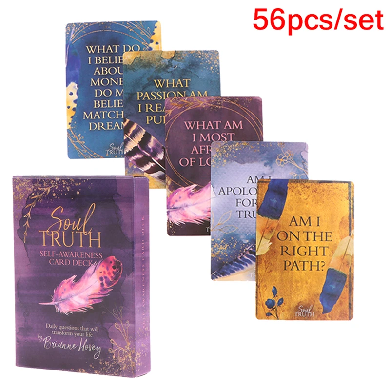 1Box Tarot Deck Oracles Cards With 56pcs Mysterious Divination Wheel Of Soul Truth Tarot Cards For