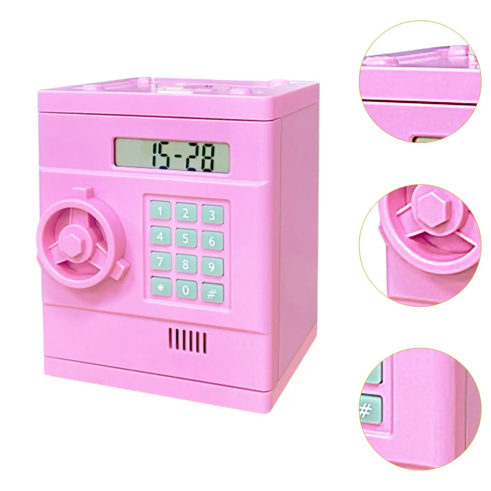 Piggy Bank for Saving Box Portable Lightweight with Password Automatic Roll