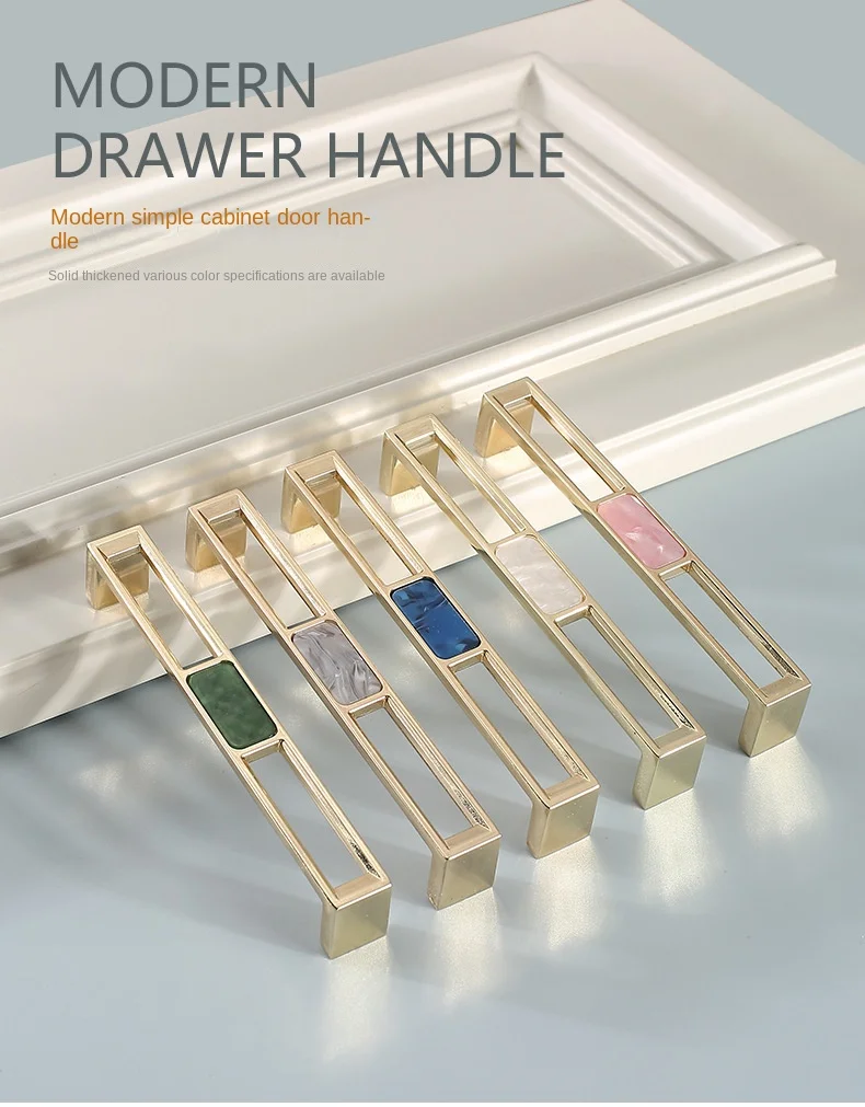 Description Picture 2 of item1PCS Zinc Alloy Door Knobs Handles Cabinet Shell Resin Elegant Furniture Handles Kitchen Cupboard Drawer Pulls Lever Interior