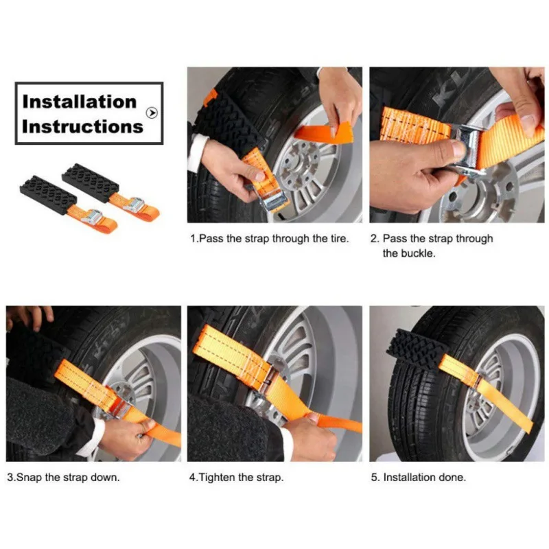 Tire Snow Chains Rubble Straps Mud Sand Trouble Emergency Traction Rescue Tool,Car Rescue Tools Accessories Universal