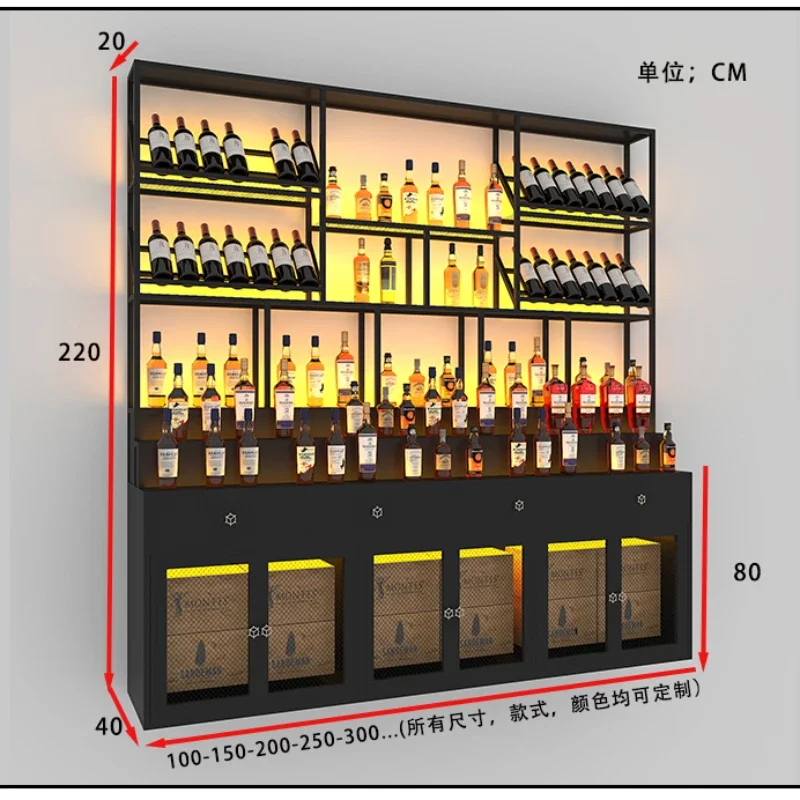 Display Cabinet Antique Furniture Open Cabinets Wine Rack Elegant Vintage Stands Drinks High End Whiskey Nordic Iron Room Liquor