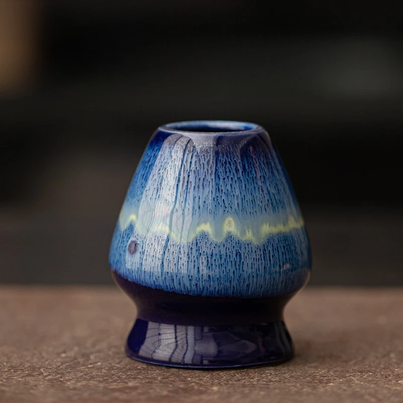 Keramiktopf für die Matcha-Zeremonie im Restaurantraum, Grüntee-Set, vertikale Schale, Teegeschirr, Tischdekoration_voghion.com