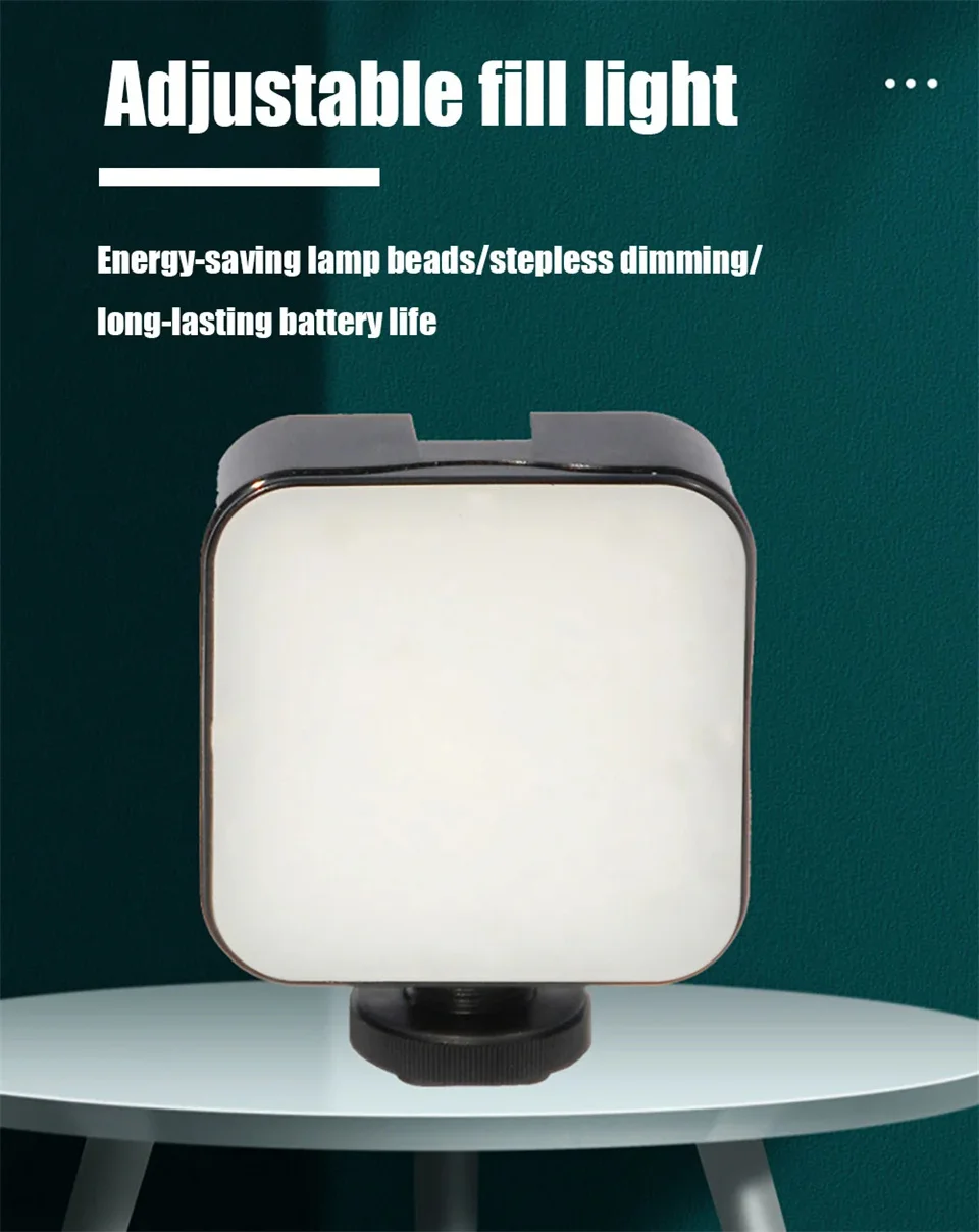 Description Picture 5 of itemSmartphone Vlogging Kit With Tripod Phone Holder Mini Microphone LED Fill Light Starter For TikTok Live Stream Video YouTube