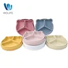 New Products BPA Free Kids Silicone Bowl Baby Feeding Silicone Dishes silicone dinner plate 1