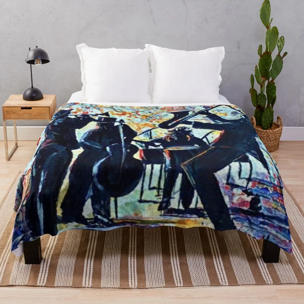 

Jazz On #2 Throw Blanket Decorative Beds Custom Blankets