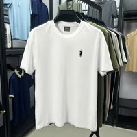 T-shirt à manches courtes en coton soyeux respirant haut de gamme pour homme, collection été, marque Pony, décontracté, col rond 6