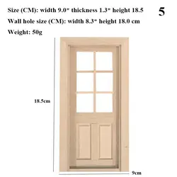 Charming DIY Miniature Dollhouse Wooden Frame Window with Glass Plate (5)