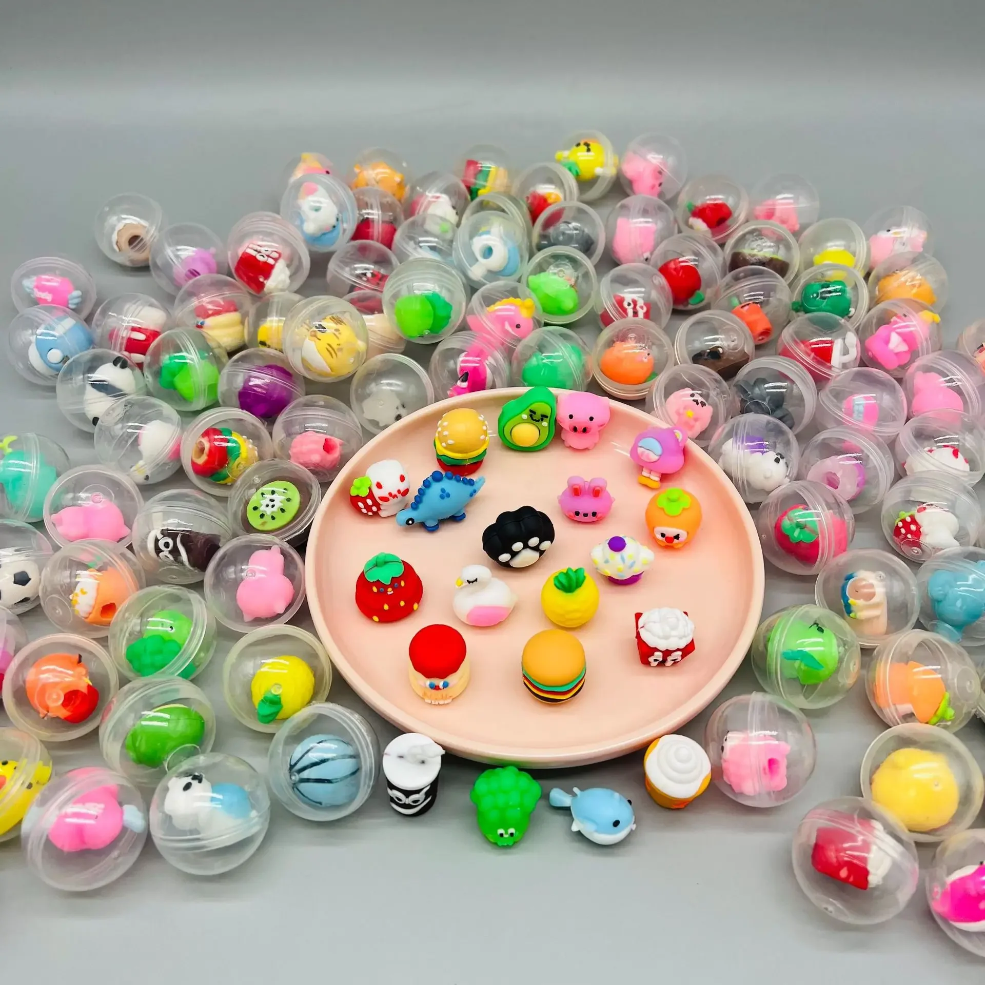 32mm Transparent Twisted Egg for Mini Claw Machine Toys Accessories Cute Animal Plush Dolls Doll Kids Arcade Crane Machine Gift 4