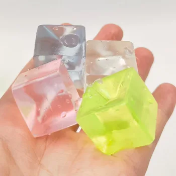 2023 Fidget Toy Mini Squishy Toys Mochi Ice Block Stress Ball Toy Kawaii Transparent Cube cat paw fish Stress Relief Squeeze Toy
