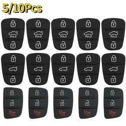 5/10Pcs Replacement 3 Buttons Remote Key Fob Case Rubber Pad for Hyundai I10 I20 I30 IX35 Kia K2 K5 Rio Sportage Flip Key Parts