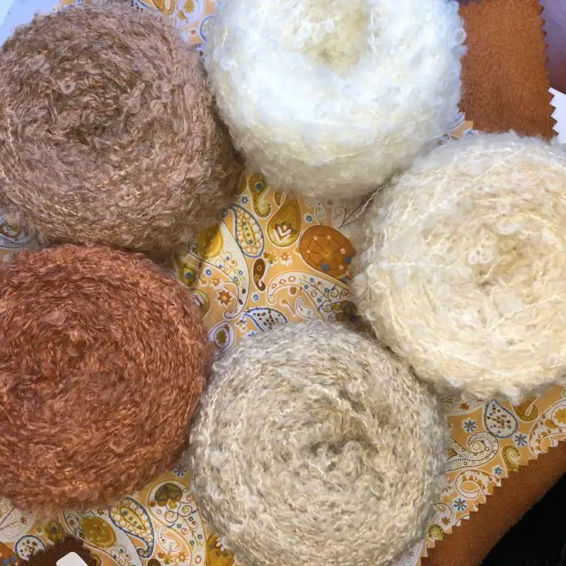 50g/공 뜨개질 양모 원사 스웨터 스카프 공예 크로 셰 뜨개질 스레드 루프 원사 다채로운 DIY 푹신한 Chunky Lanas