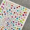 Face Jewels Tattoo Stickers Rhinestones Fake Tattoo for Women Masquerade Party Music Festival Stage Performance Face Makeup Tool 5