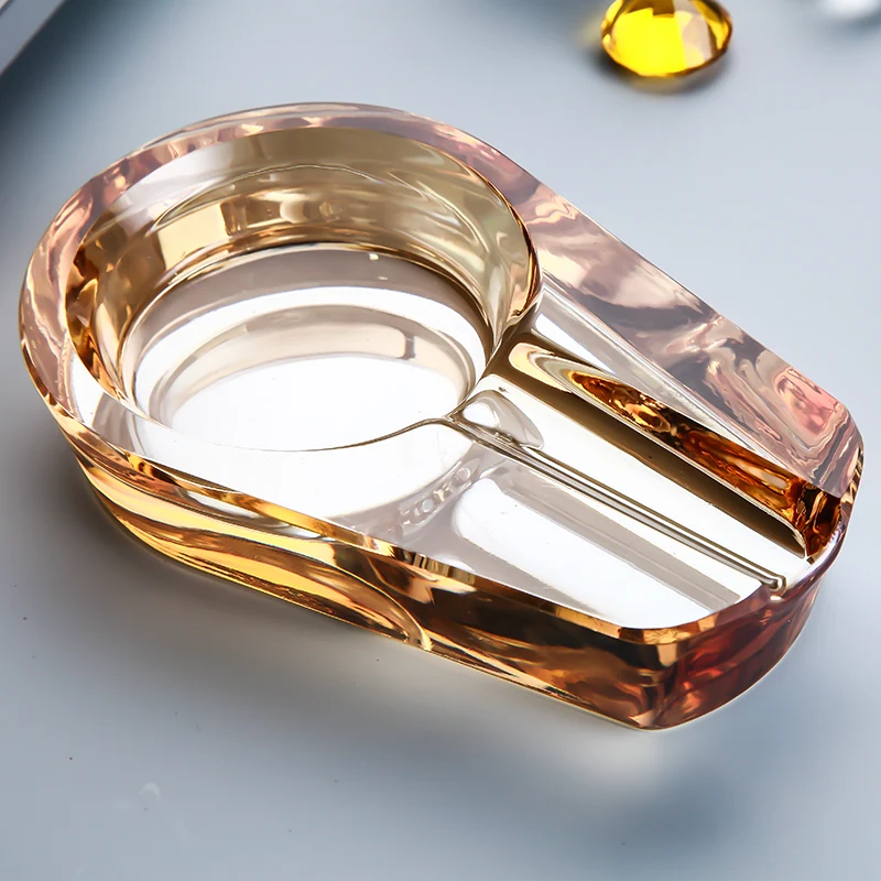 Crystal Glass Cigar Ashtray for Cigar Accessories glass cigar ashtray