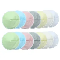 2 Styles 4 Pairs Reusable Breast Pads 3 Layers Washable Soft Maternal Breastfeeding Pads Postpartum Bamboo Fiber Bra Accessories 2