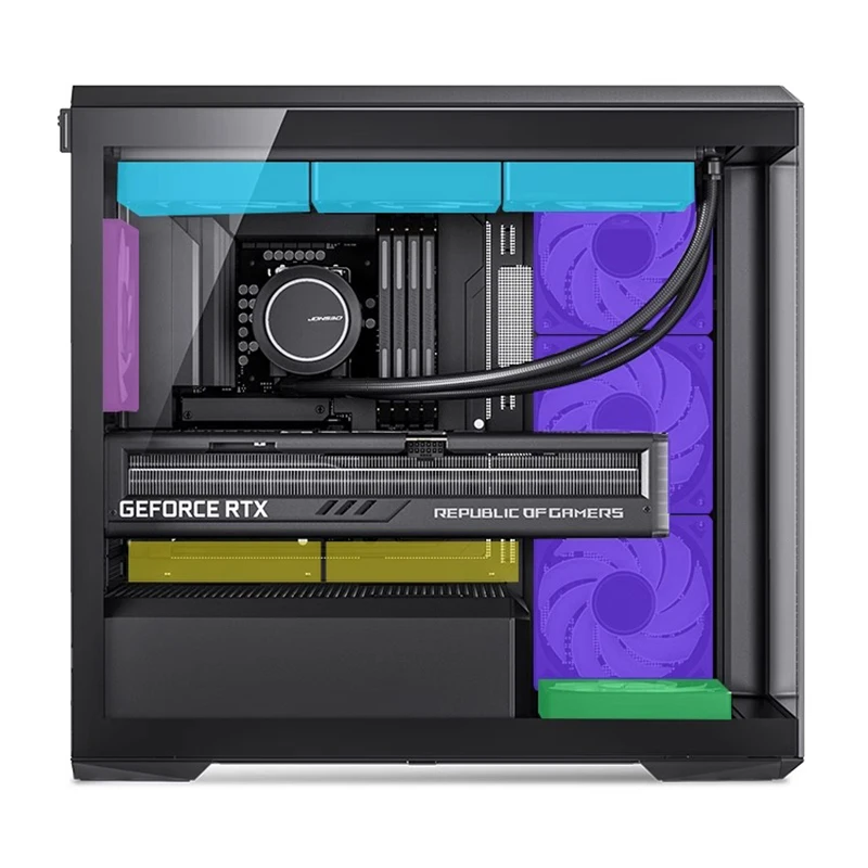 D301 M-ATX Chassis Sea View Room Straight Glass Transparent Support 360 Water-Cooled Back Plug Motherboard PC Game Case