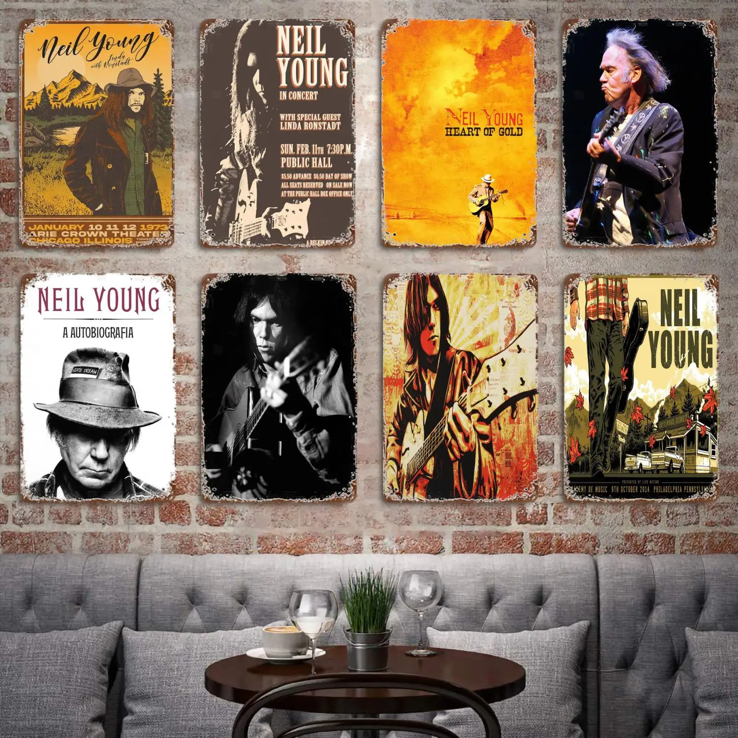 

Neil Young Singer metal Decor Poster Vintage Tin Sign Metal Sign Decorative Plaque for Pub Bar Man Cave Club Wall Decoration