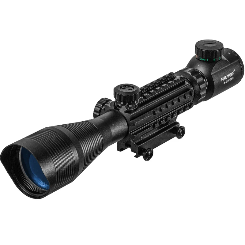 4-12X50 EG Hunting Airsofts Riflescope Tactical Air Gun Red Green Dot Laser Sight Scope Holographic Optics Rifle Scope red dot sight rifle scope holographic collimator