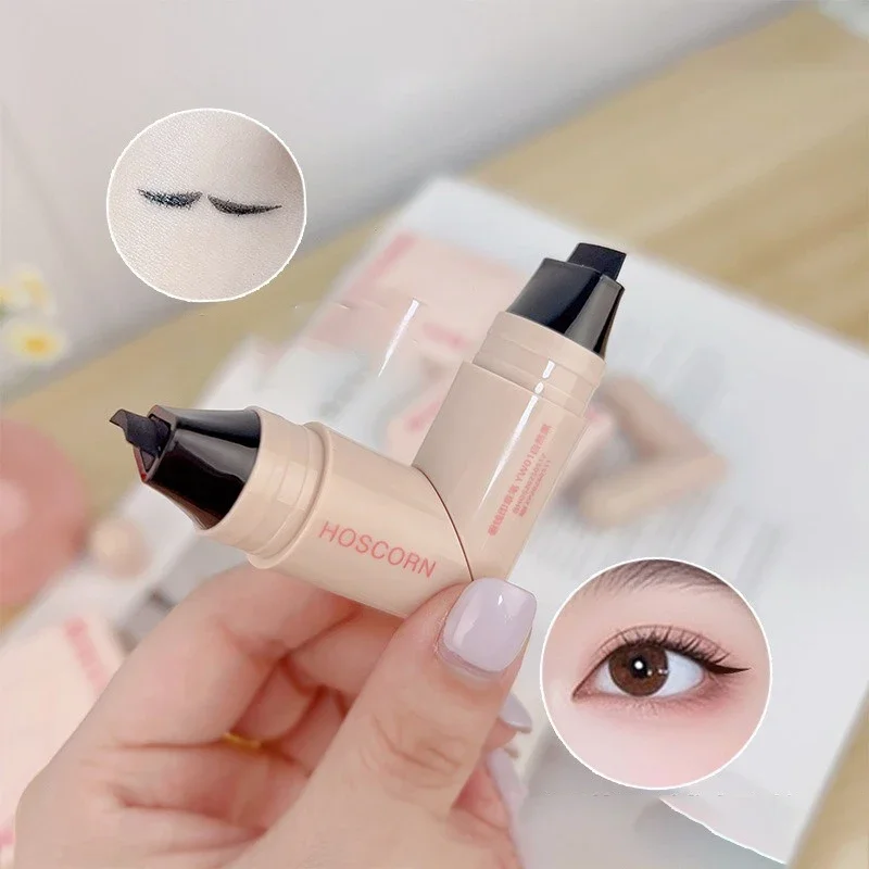Lazy Eyeliner Stamp Dual-Head Rotatable Liquid Eye Liner Pen
