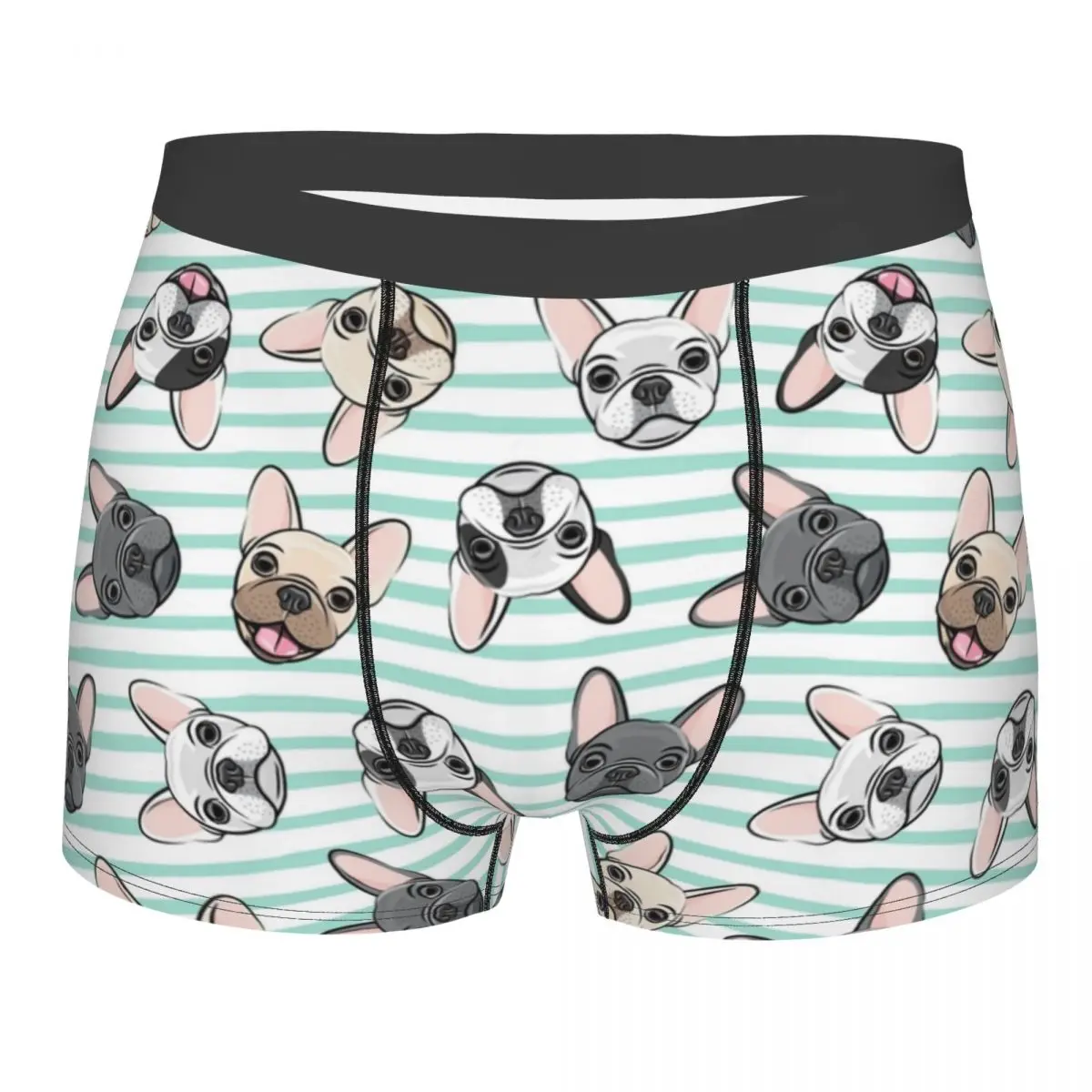 

Мужские полосы, милые Французские бульдоги, женское дышащее нижнее белье, мужские горячие шорты