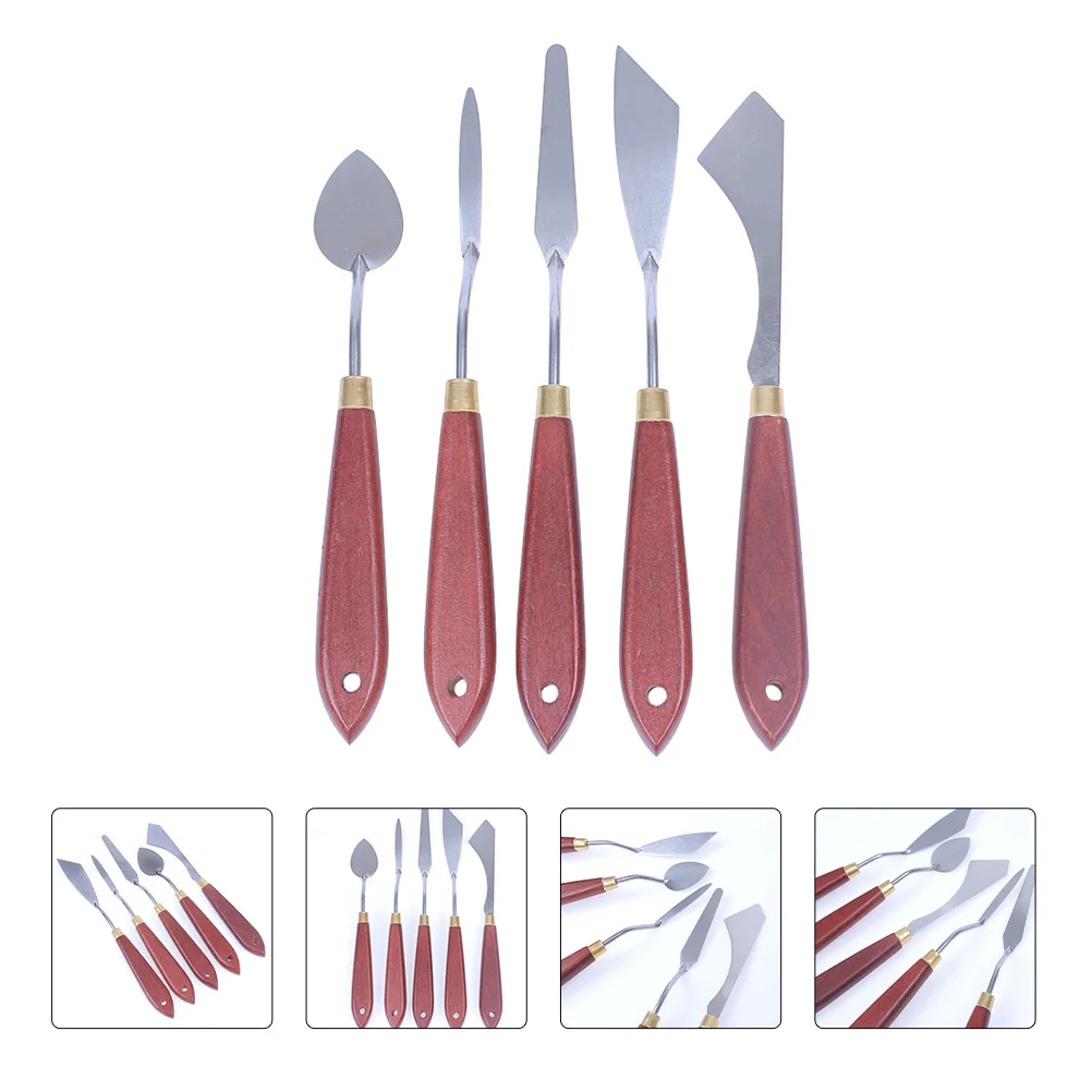 1 set of Stainless Steel Artists Set Painting Mixing Scraper Painting Oil Painting Spatulas for All Oil& Painting& Color Mixing