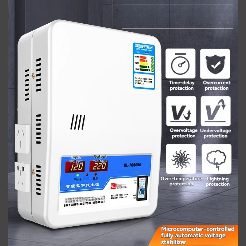 220V 가정용 고출력 16KW 에어컨용 전압 조정기, 완전 자동 상업용 전압 안정기