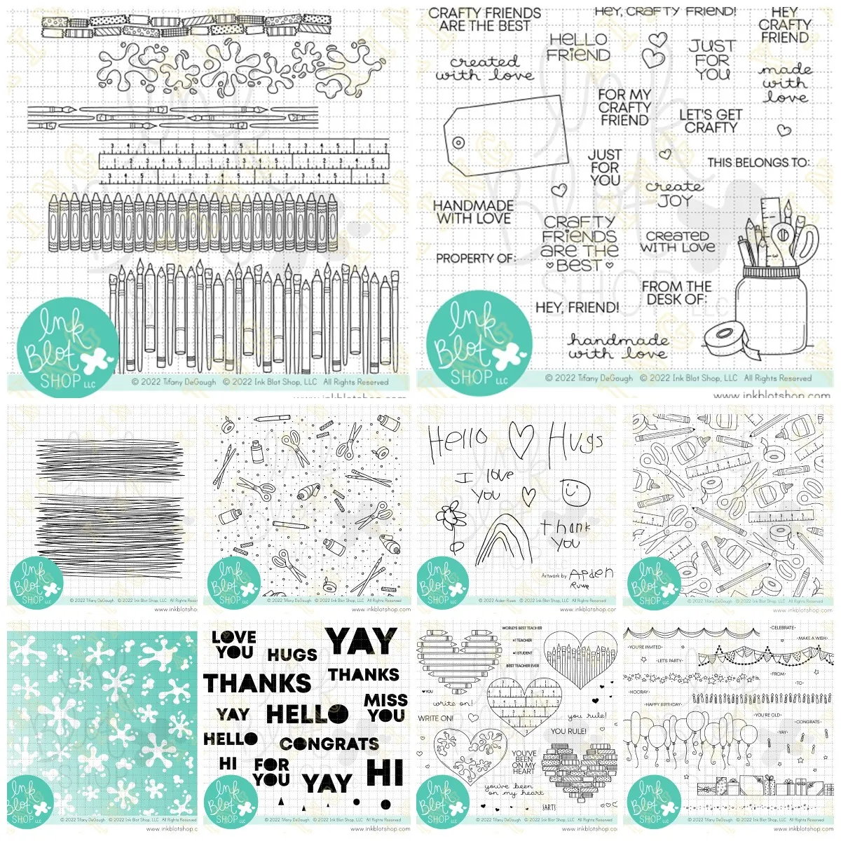 

Stamps Stencil for 2022 Scrapbook Diary Decoration Embossing Template Diy Greeting Card Handmade New Hearts Rectangles Borders