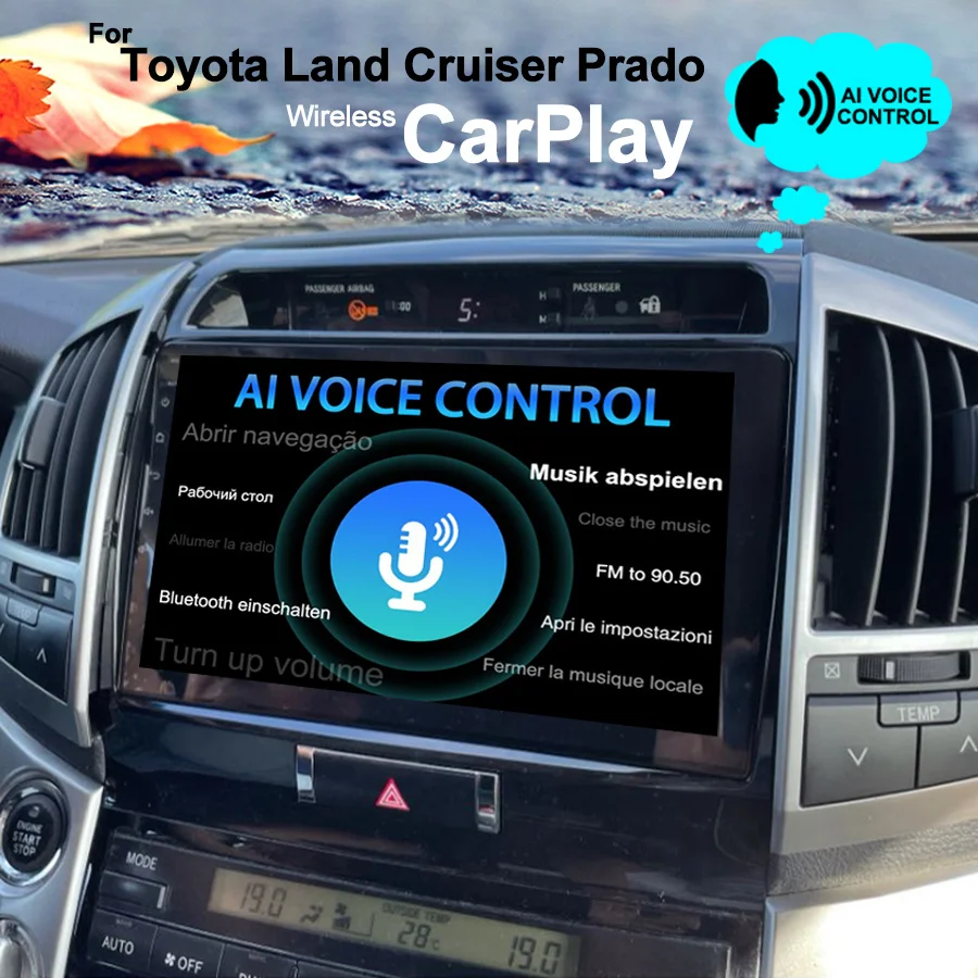 Автомагнитола 2DIN 128 ГБ Android экран 11 дюймов для Toyota Land Cruiser 200 LC200 2012-2008 CarPlay стерео GPS