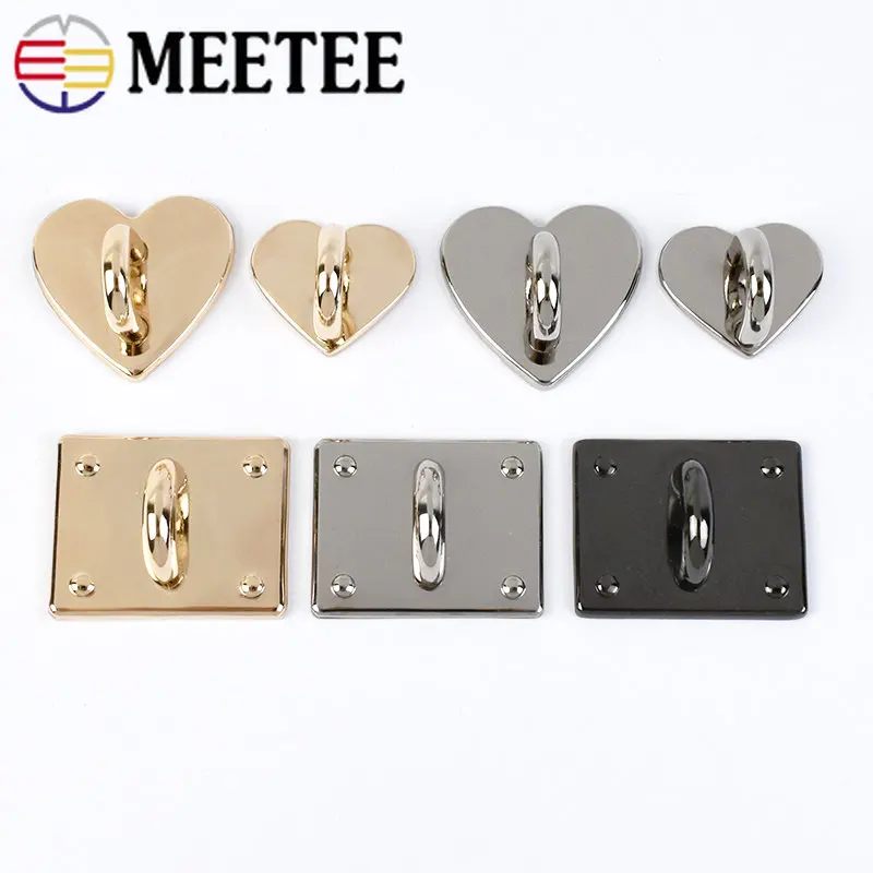 

5/10/20Pcs 18X21mm/24X25mm Non-detachable Metal Heart D Ring Side Clip Buckle Bag Hardware Clasp Accessory Pendant Hook Buckles