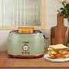 Retro Western Breakfast Bread Making Machine Multifunction 2 Slice Bread Toasters Wider Card Slot Design Machine for Bread 1