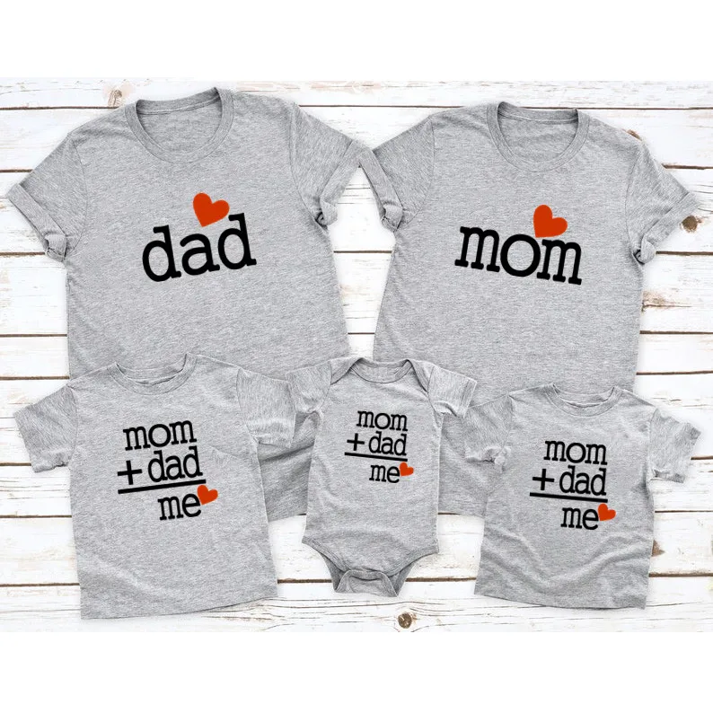 Mom Dad Me Family Matching Outfits Father Daughter Son Clothes Look Tshirt Dad and Me Dad Baby Kids Clothes Father Baby Outfits - 3