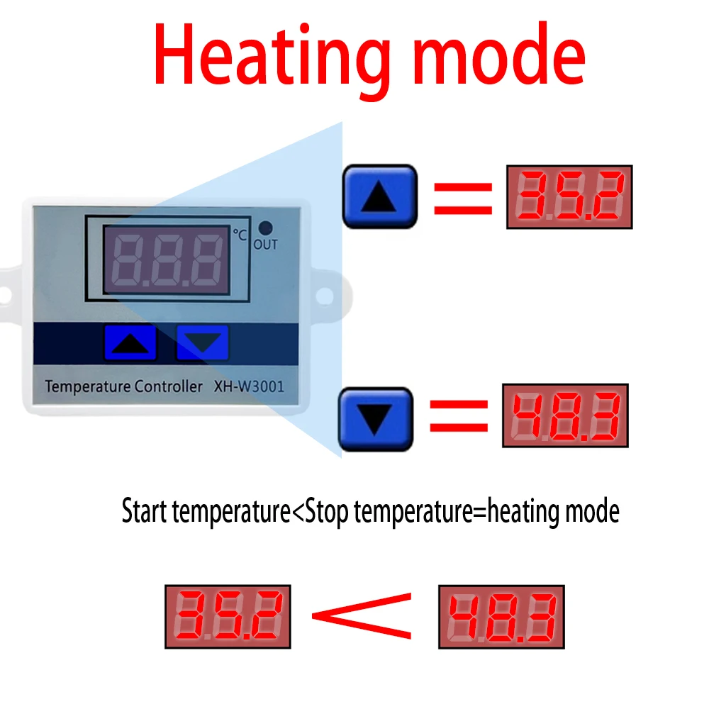 XH-W3001 Digital Temperature Controller Thermostat Switch Thermometer 12/24/220V,digital thermometer,digital temperature controller,digital thermostat