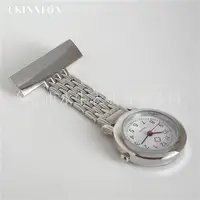 100pcs Wholesale Fashion Nurse Watches Women Pocket Watch Clip-on Heart Pendant Hang Quartz Clock For New Doctor Nurse Watches 2