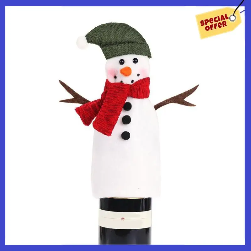 Christmas Wine Bottle Cover Clothing Bottle Dress Santa Wine Bag Wrap For Christmas Holiday Party Table Decor Easy To Use