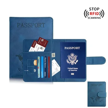 Porta passaporto per portafoglio per passaporto essenziali da viaggio, porta libri per passaporto per donna/uomo Custodia per accessori da viaggio
