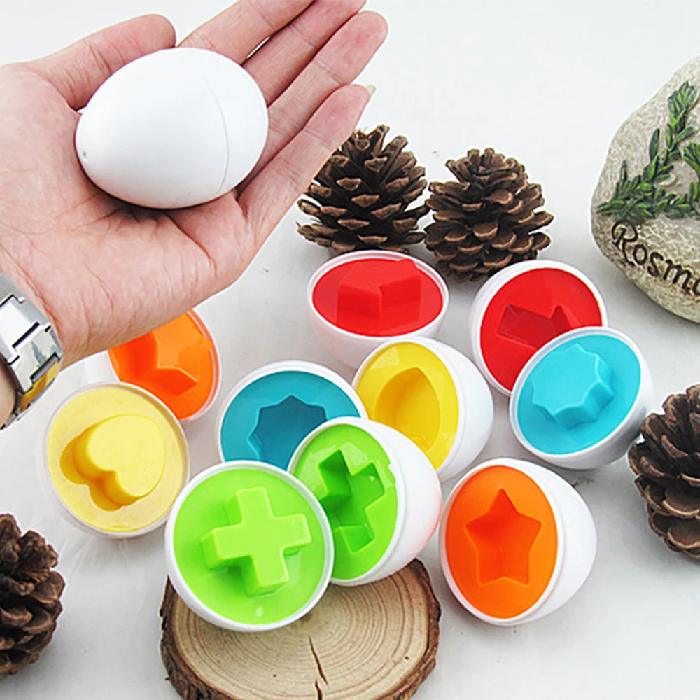 Smart Matching Egg Toys Shape and Colour Early Education Toy Puzzle Building Blocks for Children