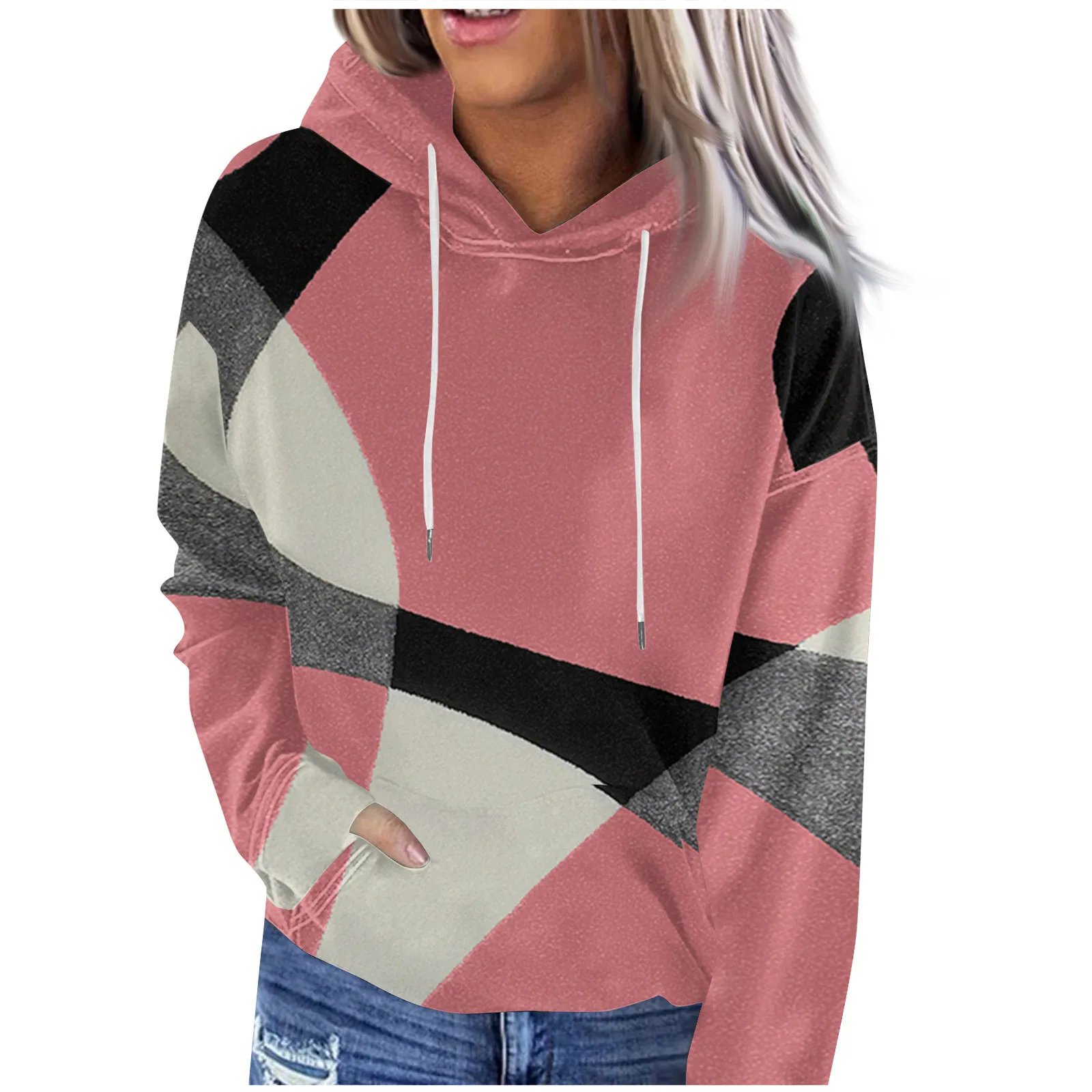 

Woman'S Casual Fashion Print Long Sleeve Pullover Hooded Top Sweatshirts Woman'S T-Shirt Camisetas Roupas Femininas 2024 New
