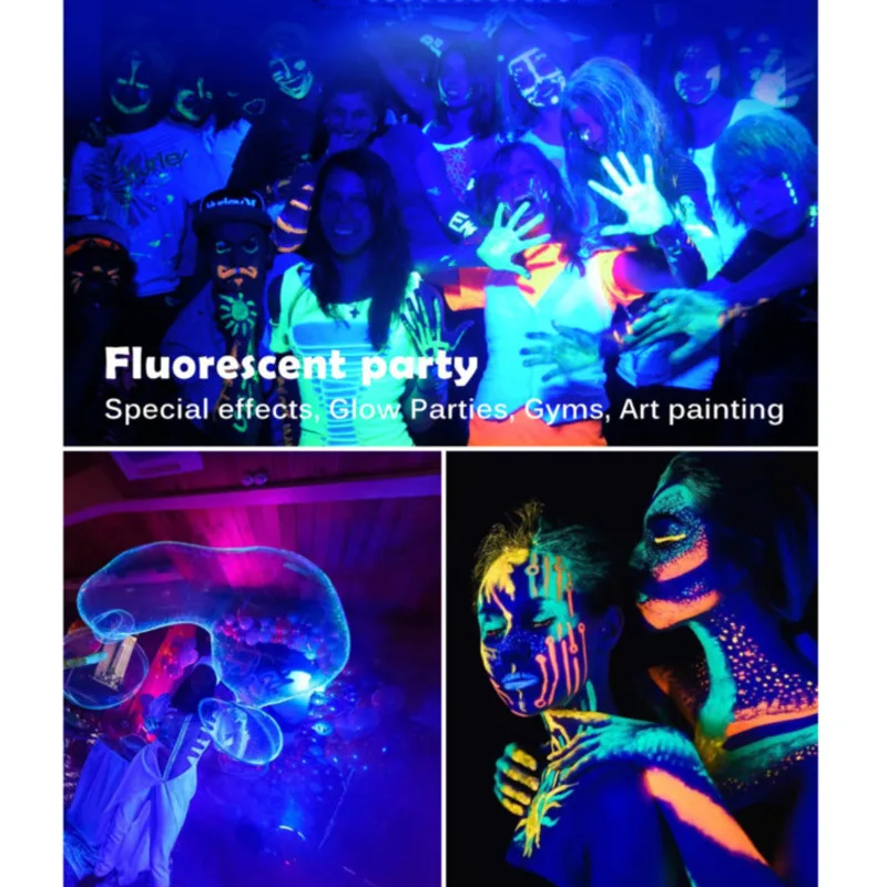 Remote Control 36 UV LED Home Party Black Light Dmx Blacklight Disco Ultraviolet Lamp Projector For Halloween Fluorescent Decor