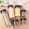 1/12x Plastic Spice Jars with Shaker Lids Transparent Safety Plastic Bottles for Home Kitchen Storing Spices Seasoning Powders 6