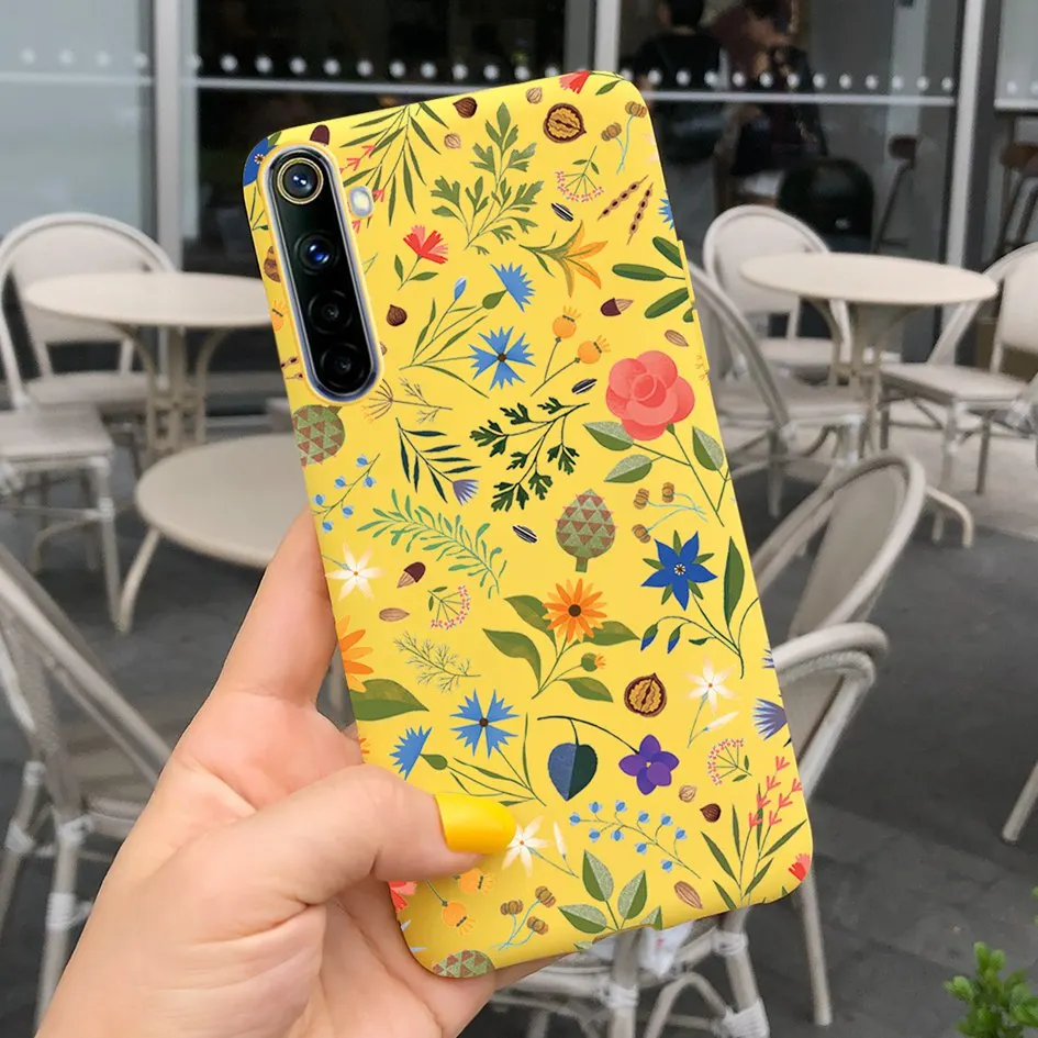 mobile pouch waterproof For Realme 6 6 Pro Case Cute Milk Cow Flower Patterns Soft Back Cover For OPPO Realme 6 6S 6Pro RMX2061 Coque Funda Realme6 Capa iphone waterproof bag