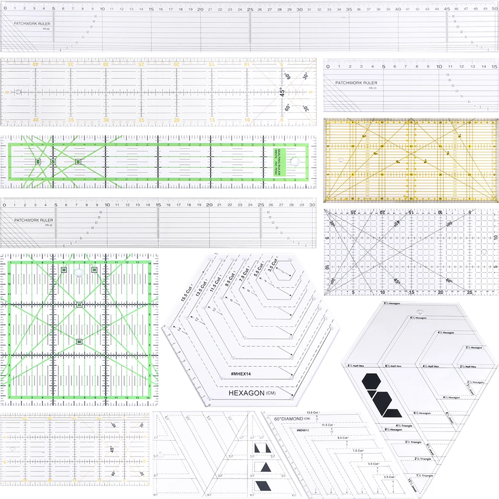 

Acrylic Patchwork Ruler Clothing Craft Tools Sewing Accessories Patchwork Ruler Measuring Tool Sewing Rulers Drawing Ruler Desig