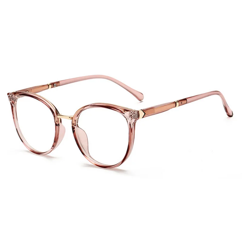 Spring Leg okulary korekcyjne anty-niebieskie owalne – damskie TR90 cat eye 8 Spring Leg Anti-blue Light Oval Prescription Eyeglasses Women TR90 Cat Eye Short-sight Eyewear Diopter 0 -0.5 -0.75 -1.0 To -6.0 6