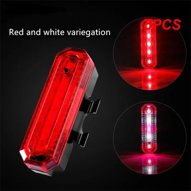 

5PCS Cycling Rear Light Usb Charging Light Rechargeable Taillight Bike Night Riding Equipment