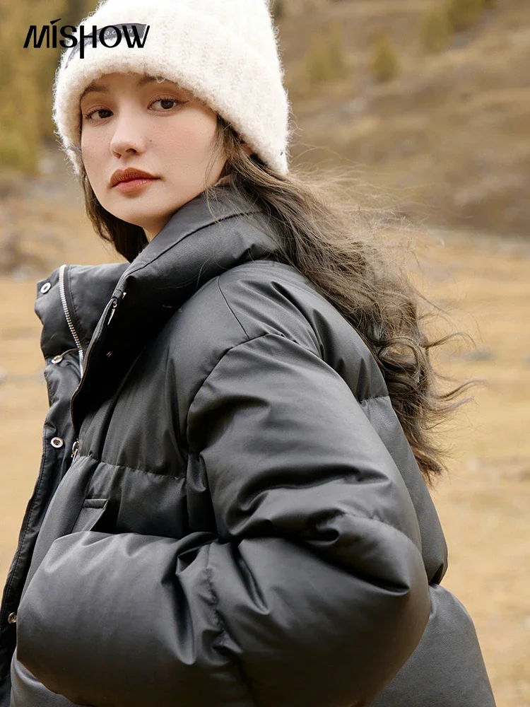 MISHOW Down Jacket Women Winter 90 White Duck Down Coats Ladies Cropped Korean Windproof Thick Warm New Outerwears MXC53Y0015