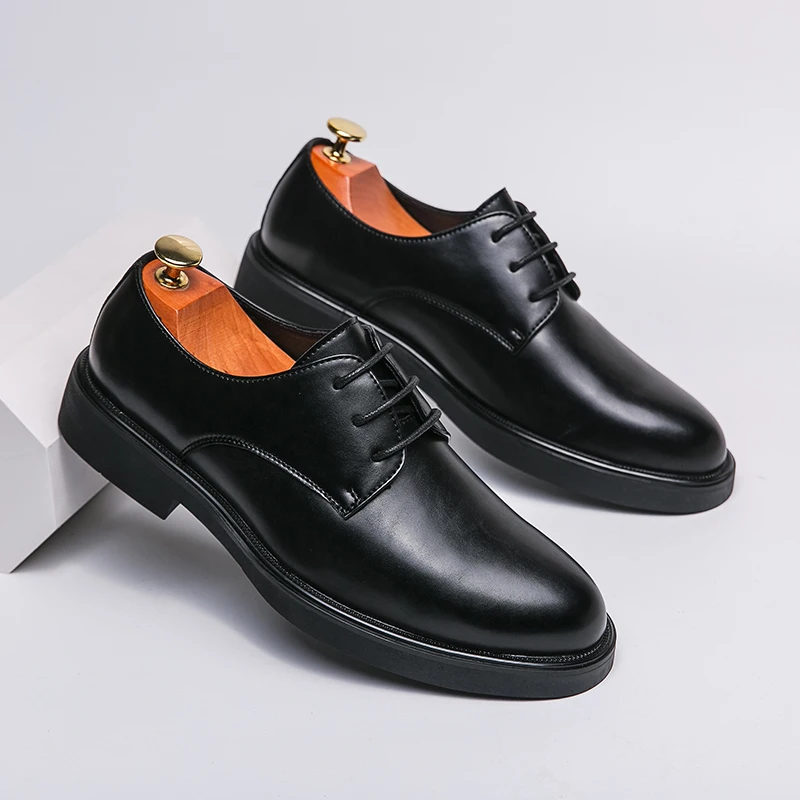 Mens Leather Dress Shoes for Office Party