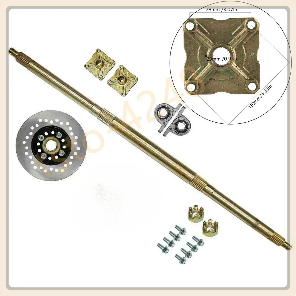 TDPRO 32'' Go Kart Rear Axle /41T Teeth 428 /420 37T 48mm Chain Rear Sprocket for Pit Dirt Bike ATV Go Kart Quad Accessories