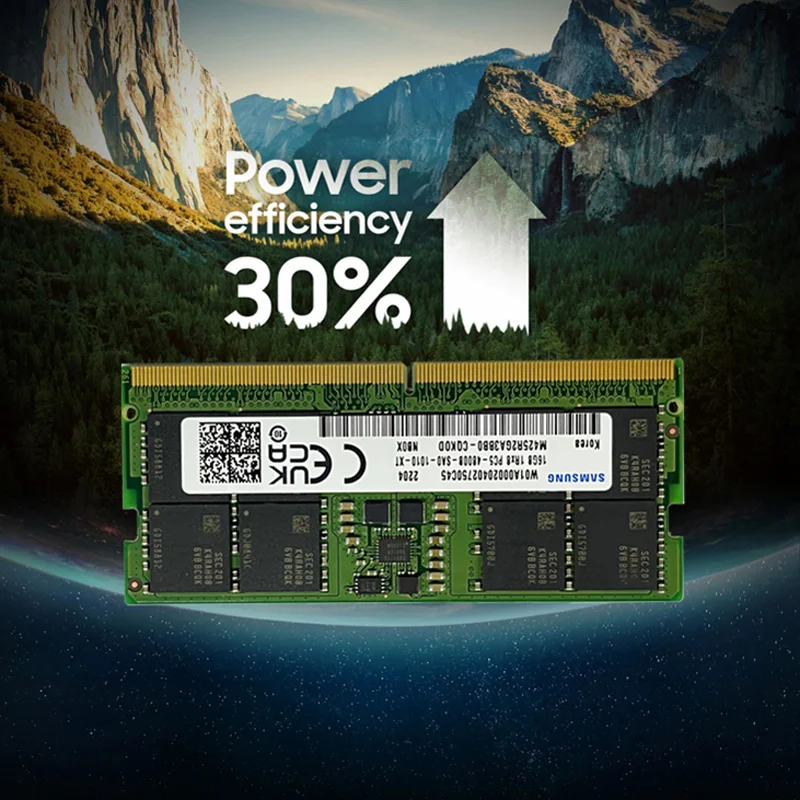 Samsung DDR5 5600MHz 32GB (16GBx2) ノート型用 Samsung 32GB (2x16GB) DDR5 5600MHz PC5-44800 CL46 UDIMM 1Rx8