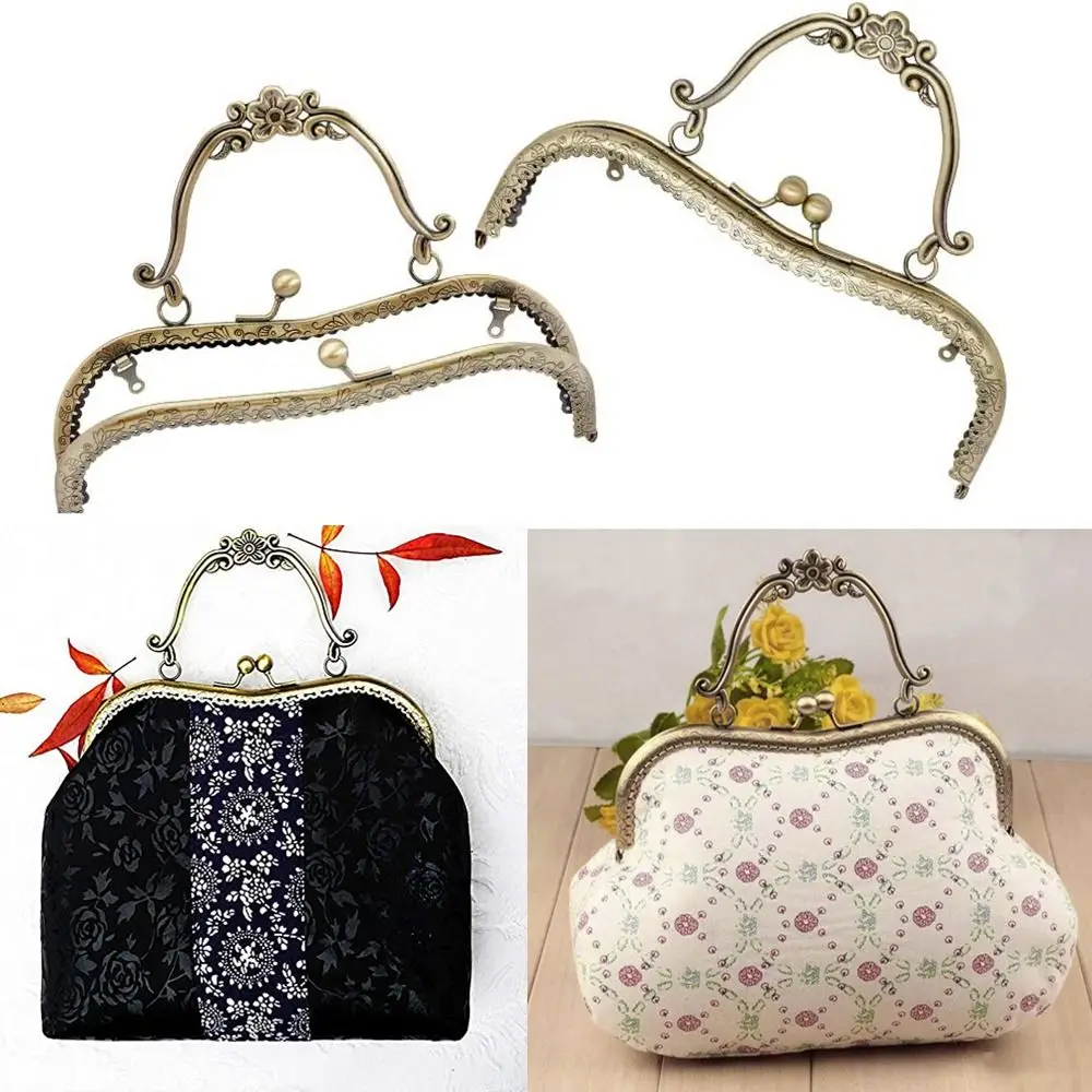 20,5 cm Vintage Metall Geldbörse Verschluss Rahmen Tasche Kuss Verschluss Schloss Metall Geldbörse Rahmen für DIY Handwerk Geldbörse Tasche Herstellung Tasche Zubehör – Detail 6