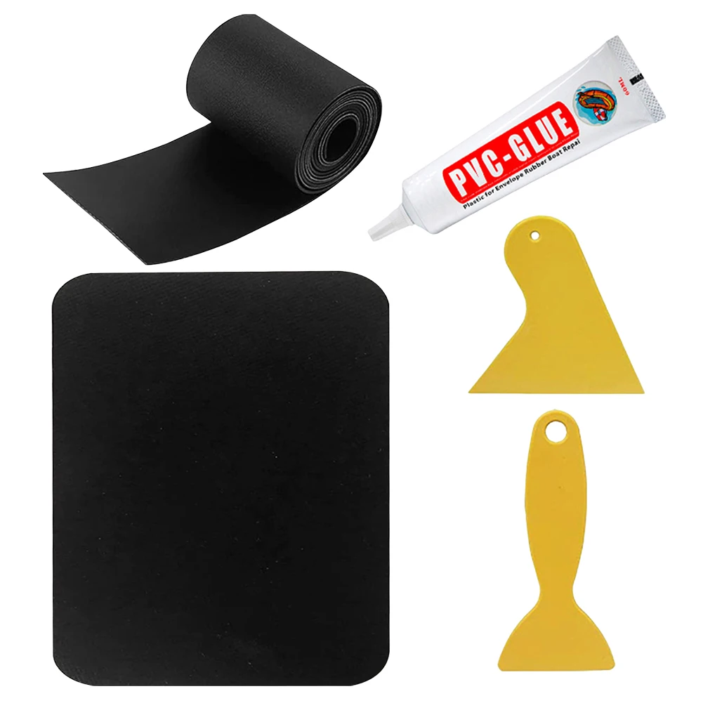 Deluxe Waterproof Repair Kit for Inflatable Kayaks, Boats, and Pools - 5 Durable PVC Patches with Adhesive