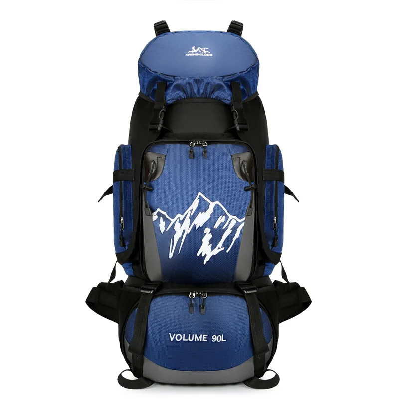 90L Outdoor Mountaineering Backpack Large Capacity Sports Bag Waterproof Hiking Travel Bag Optional Reflective Strip Backpack 2