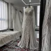 Mryarce Trendy Long Boho Sleeves Lace A Line Wedding Dresses Side Slit Keyhole Back Bohemian Bridal Gowns 2